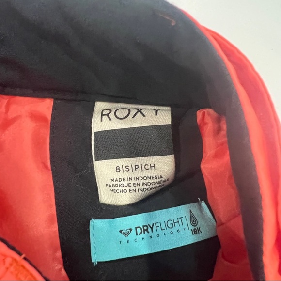 Roxy Girls Pink and Orange Water Resident Ski Pants Size 8 - Picture 5 of 9